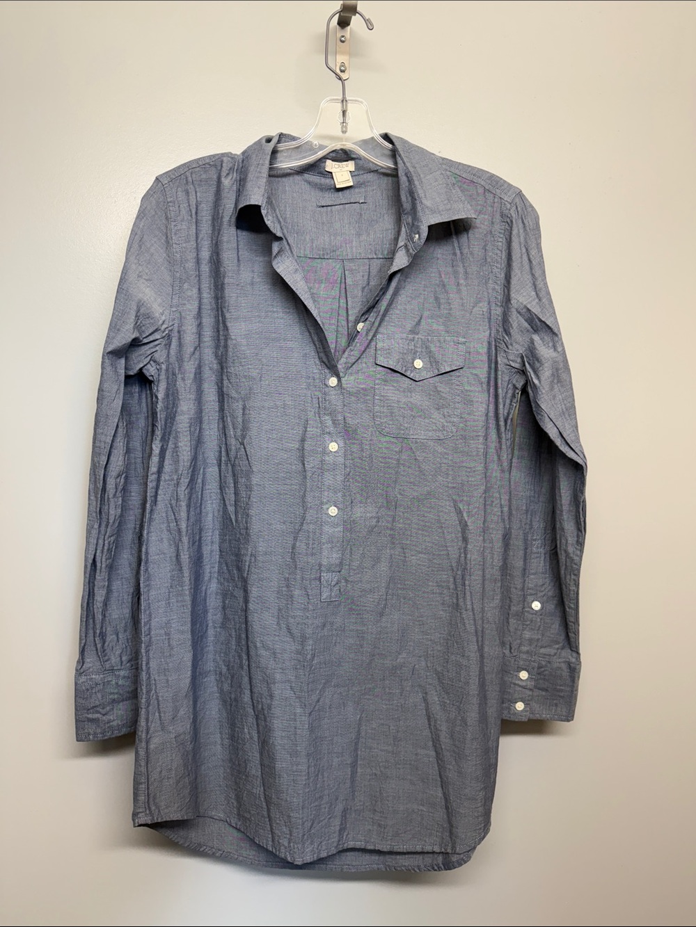 J Crew Light Blue Long Sleeve Casual Button Front Shirt